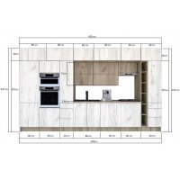 Bucatarie ZONE B COMBI 420 FRONT PAL K002 / decor K001